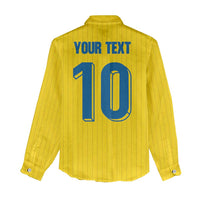 Custom Sweden National Football Women Casual Shirt Glory The Blue and Yellow - Wonder Print Shop