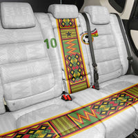 Custom Ghana National Football Back Car Seat Cover Traditional African Motifs Sporty Style - Wonder Print Shop