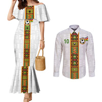 Custom Ghana National Football Couples Matching Mermaid Dress and Long Sleeve Button Shirt Traditional African Motifs Sporty Style - Wonder Print Shop
