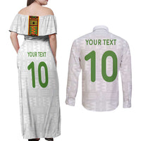 Custom Ghana National Football Couples Matching Off Shoulder Maxi Dress and Long Sleeve Button Shirt Traditional African Motifs Sporty Style - Wonder Print Shop