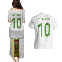 Custom Ghana National Football Couples Matching Puletasi and Hawaiian Shirt Traditional African Motifs Sporty Style - Wonder Print Shop