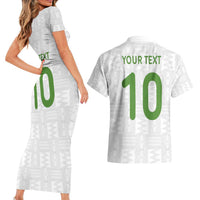 Custom Ghana National Football Couples Matching Short Sleeve Bodycon Dress and Hawaiian Shirt Traditional African Motifs Sporty Style - Wonder Print Shop