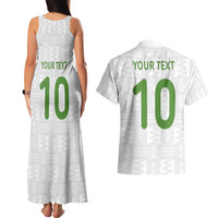 Custom Ghana National Football Couples Matching Tank Maxi Dress and Hawaiian Shirt Traditional African Motifs Sporty Style - Wonder Print Shop