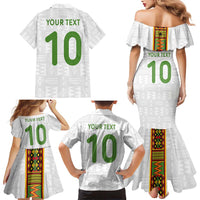 Custom Ghana National Football Family Matching Mermaid Dress and Hawaiian Shirt Traditional African Motifs Sporty Style - Wonder Print Shop