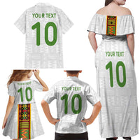 Custom Ghana National Football Family Matching Off Shoulder Maxi Dress and Hawaiian Shirt Traditional African Motifs Sporty Style - Wonder Print Shop