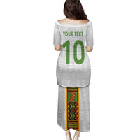 Custom Ghana National Football Family Matching Puletasi and Hawaiian Shirt Traditional African Motifs Sporty Style - Wonder Print Shop