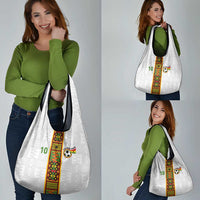 Custom Ghana National Football Grocery Bag Traditional African Motifs Sporty Style - Wonder Print Shop