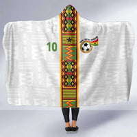 Custom Ghana National Football Hooded Blanket Traditional African Motifs Sporty Style - Wonder Print Shop