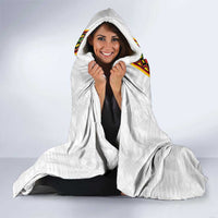Custom Ghana National Football Hooded Blanket Traditional African Motifs Sporty Style - Wonder Print Shop