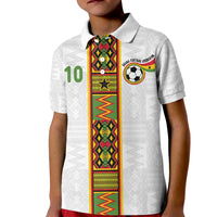 Custom Ghana National Football Kid Polo Shirt Traditional African Motifs Sporty Style - Wonder Print Shop