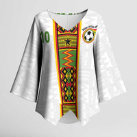Custom Ghana National Football Kimono Sleeve Blouse Traditional African Motifs Sporty Style - Wonder Print Shop