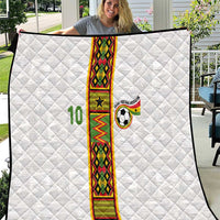 Custom Ghana National Football Quilt Traditional African Motifs Sporty Style - Wonder Print Shop