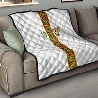 Custom Ghana National Football Quilt Traditional African Motifs Sporty Style - Wonder Print Shop