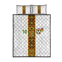 Custom Ghana National Football Quilt Bed Set Traditional African Motifs Sporty Style - Wonder Print Shop