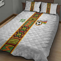 Custom Ghana National Football Quilt Bed Set Traditional African Motifs Sporty Style - Wonder Print Shop