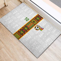 Custom Ghana National Football Rubber Doormat Traditional African Motifs Sporty Style - Wonder Print Shop