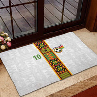 Custom Ghana National Football Rubber Doormat Traditional African Motifs Sporty Style - Wonder Print Shop