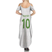 Custom Ghana National Football Summer Maxi Dress Traditional African Motifs Sporty Style - Wonder Print Shop