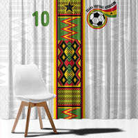 Custom Ghana National Football Window Curtain Traditional African Motifs Sporty Style - Wonder Print Shop