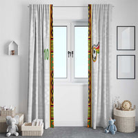 Custom Ghana National Football Window Curtain Traditional African Motifs Sporty Style - Wonder Print Shop
