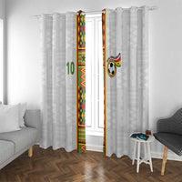 Custom Ghana National Football Window Curtain Traditional African Motifs Sporty Style - Wonder Print Shop