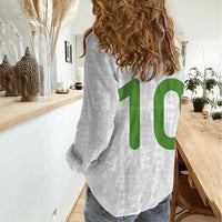 Custom Ghana National Football Women Casual Shirt Traditional African Motifs Sporty Style - Wonder Print Shop