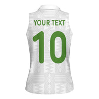Custom Ghana National Football Women Sleeveless Polo Shirt Traditional African Motifs Sporty Style - Wonder Print Shop