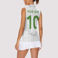 Custom Ghana National Football Women Sleeveless Polo Shirt Traditional African Motifs Sporty Style - Wonder Print Shop