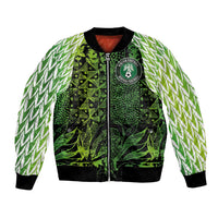 Custom Nigeria National Football Bomber Jacket Super Eagles-Feather Shoulders Sleeves Armor - Wonder Print Shop