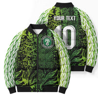 Custom Nigeria National Football Bomber Puffer Jacket Super Eagles-Feather Shoulders Sleeves Armor - Wonder Print Shop