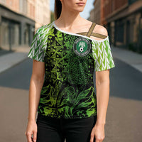 Custom Nigeria National Football Cross Shoulder Shirt Super Eagles-Feather Shoulders Sleeves Armor - Wonder Print Shop