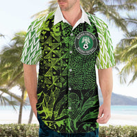 Custom Nigeria National Football Hawaiian Shirt Super Eagles-Feather Shoulders Sleeves Armor - Wonder Print Shop