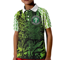 Custom Nigeria National Football Kid Polo Shirt Super Eagles-Feather Shoulders Sleeves Armor - Wonder Print Shop