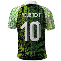 Custom Nigeria National Football Polo Shirt Super Eagles-Feather Shoulders Sleeves Armor - Wonder Print Shop