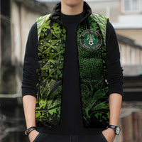 Custom Nigeria National Football Sleeveless Puffer Jacket Super Eagles-Feather Shoulders Sleeves Armor - Wonder Print Shop