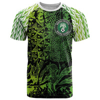 Custom Nigeria National Football T Shirt Super Eagles-Feather Shoulders Sleeves Armor - Wonder Print Shop