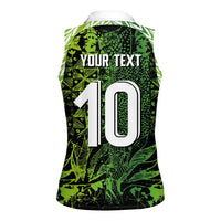 Custom Nigeria National Football Women Sleeveless Polo Shirt Super Eagles-Feather Shoulders Sleeves Armor - Wonder Print Shop