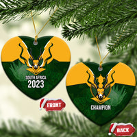 South Africa Rugby Ceramic Ornament Springbok Mascot History Champion World Rugby 2023 - Wonder Print Shop