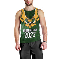 South Africa Rugby Men Tank Top Springbok Mascot History Champion World Rugby 2023 - Wonder Print Shop