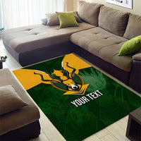 Personalised South Africa Rugby Area Rug Springbok Mascot History Champion World Rugby 2023 - Wonder Print Shop