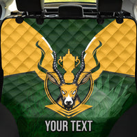 Personalised South Africa Rugby Back Car Seat Cover Springbok Mascot History Champion World Rugby 2023 - Wonder Print Shop