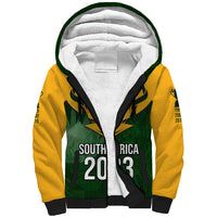 Personalised South Africa Rugby Sherpa Hoodie Springbok Mascot History Champion World Rugby 2023 - Wonder Print Shop