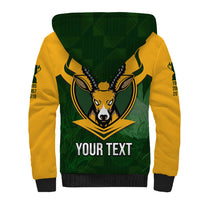 Personalised South Africa Rugby Sherpa Hoodie Springbok Mascot History Champion World Rugby 2023 - Wonder Print Shop