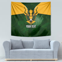 Personalised South Africa Rugby Tapestry Springbok Mascot History Champion World Rugby 2023 - Wonder Print Shop