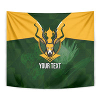 Personalised South Africa Rugby Tapestry Springbok Mascot History Champion World Rugby 2023 - Wonder Print Shop