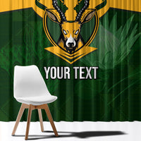 Personalised South Africa Rugby Window Curtain Springbok Mascot History Champion World Rugby 2023 - Wonder Print Shop