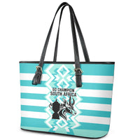 South Africa Rugby Leather Tote Bag Commemorative World Cup Winners 2023 - Wonder Print Shop