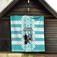 South Africa Rugby Quilt Commemorative World Cup Winners 2023 - Wonder Print Shop
