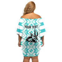 Personalised South Africa Rugby Family Matching Off Shoulder Short Dress and Hawaiian Shirt Commemorative World Cup Winners 2023 - Wonder Print Shop