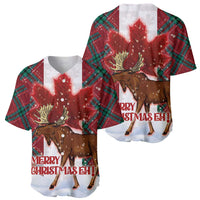 Canadian Christmas - Moose and Maple Retro Style Baseball Jersey - Wonder Print Shop